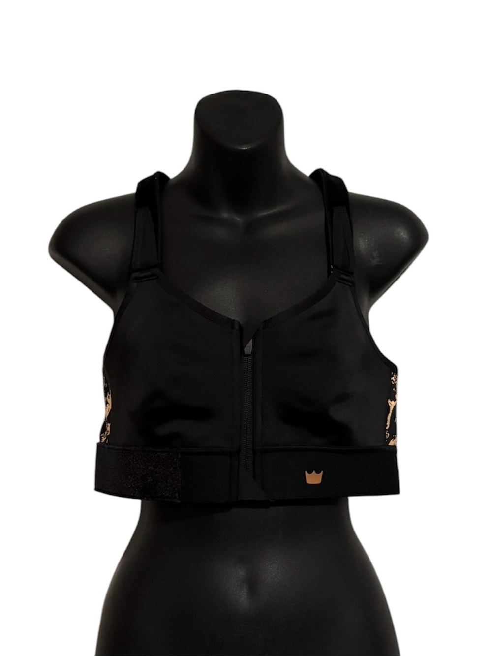 SheFit Flex Sports Bra Medium Impact Black Rose Gold size Medium